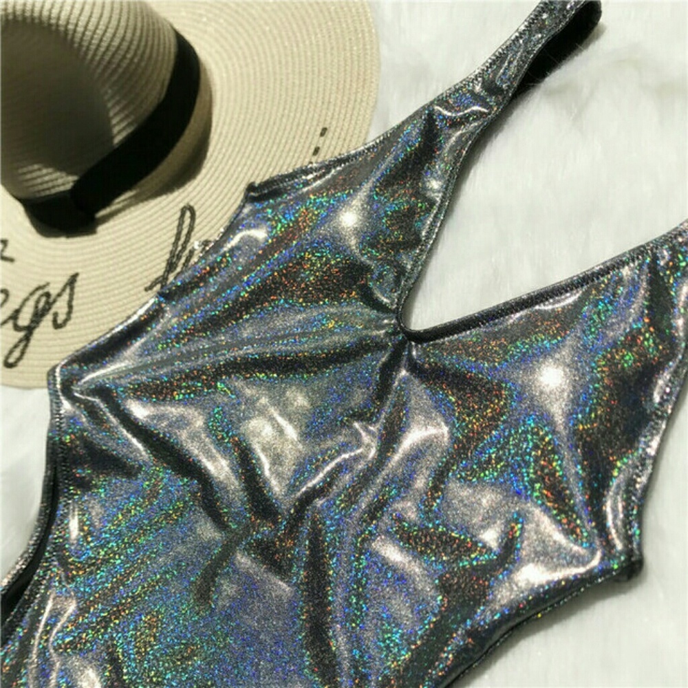 NEW SILVER RAINBOW GLITTER SWIMSUIT SO PRETTY!💎🌈